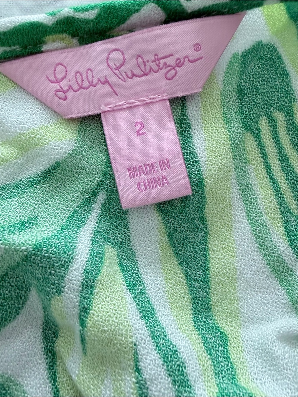 Lilly Pulitzer Ramona Crop Top 2 | NWOT Toucan Green Coco Loca Poms - Picture 4 of 5